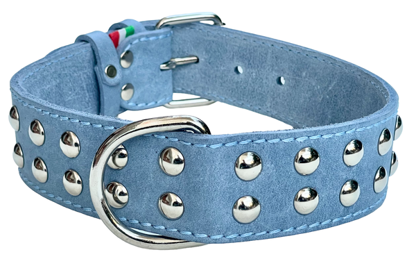 Collare Robusto Cani Collare Per Cani In Pelle Con Borchie A Spillo Collare Chiodato Regolabile H 422104 - Foto 3