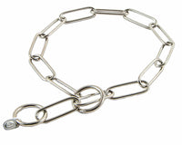 Collare strozzo a catena maglia salvapelo in acciaio inox